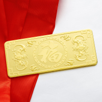 ZSK珠宝百福图金条中国投资金条au9999足金金条金砖黄金金条投资收藏系列50克100克