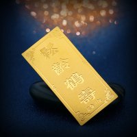 ZSK珠宝松龄鹤寿投资金条au9999足金金条金砖投资收藏系列10克 20克50克可选