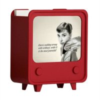 艾可思 创意TV办公学生便签座 时尚环保摆件 个性实用笔筒书签 多色可选