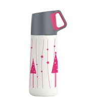 艾可思 纯白系列爵士不锈钢真空双层保温杯保冷杯子 便携手提式用杯 340ML