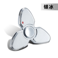 创意USB充电防风打火机 新款金属战狼三叶指尖陀螺点烟器LED灯光送子弹挂坠