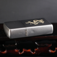 Zippo之宝防风煤油式打火机 经典铬205雕刻金色正品刻字