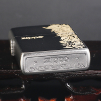 Zippo之宝防风煤油式打火机 经典铬205雕刻金色正品刻字