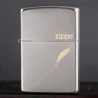 Zippo之宝防风煤油式打火机 经典铬205雕刻金色正品刻字