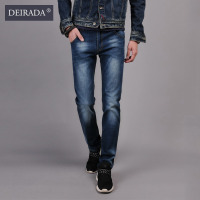 狄拉达2016秋冬新款牛仔长裤男韩版经典百搭修身直筒小脚牛仔裤子男士衣服男装