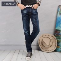 狄拉达2016秋冬款男士牛仔长裤韩版弹力修身牛仔裤男士百搭牛仔小脚裤子潮
