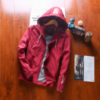 狄拉达2016秋冬新款男士薄款夹克外套韩版纯色连帽夹克衫时尚简约印花外套男士