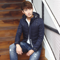 狄拉达(DEIRADA)2016时尚潮流休闲保暖连帽加厚棉衣男DLD-ZZ-1806