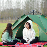 威迪瑞户外3-4人全自动双人夏季单层帐防雨露营/旅游/登山帐篷液压自动帐