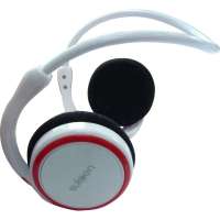 率先蓝牙耳机头戴式 立体声 音乐耳机边跑步听歌运动式 手机电脑通用AX-610 白底红圈