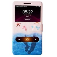 ERTE 红米note手机套 手机壳 卡通保护皮套 适用于红米note/红米note增强版 倒影 彩绘卡通皮套