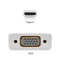 德国莱克 Type C转VGA视频转换线 USB-C3.1转VGA高清转换器 母头 20cm