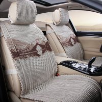 卡客 汽车坐垫新款四季通用冰丝手编夏季座垫五座车垫适合宝马奥迪奔驰5系E级