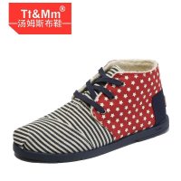 汤姆斯Tt&Mm 冬季新款保暖男士高帮帆布鞋男韩版潮流加绒棉鞋男鞋TM29002M
