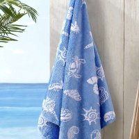 ABS 爱彼此 Blue Ocean海洋之谜系列竹纤维浴巾-蓝色