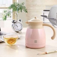 ABS爱彼此 Mikasa微珠光不锈钢保温茶壶-粉色