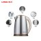 龙力 LL-8602电热水壶食品级304不锈钢电水壶电烧水壶家用快壶