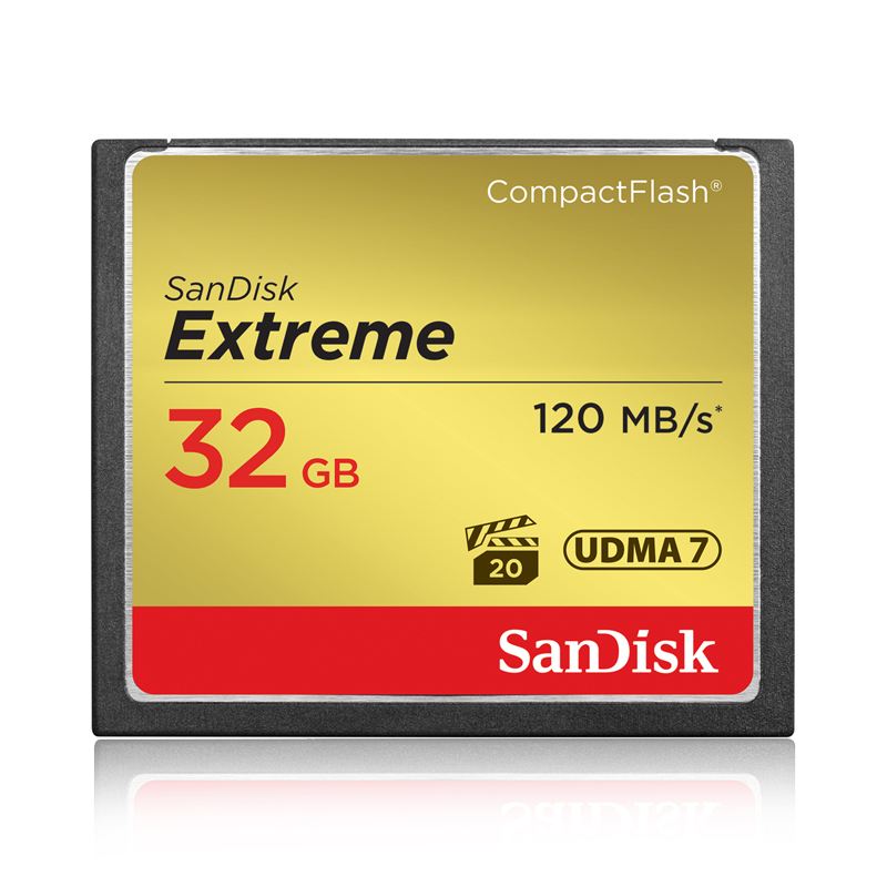 闪迪(SanDisk) 32GB CF卡 800X 120MB/S 高速存储卡 32G 单反相机内存卡CF卡