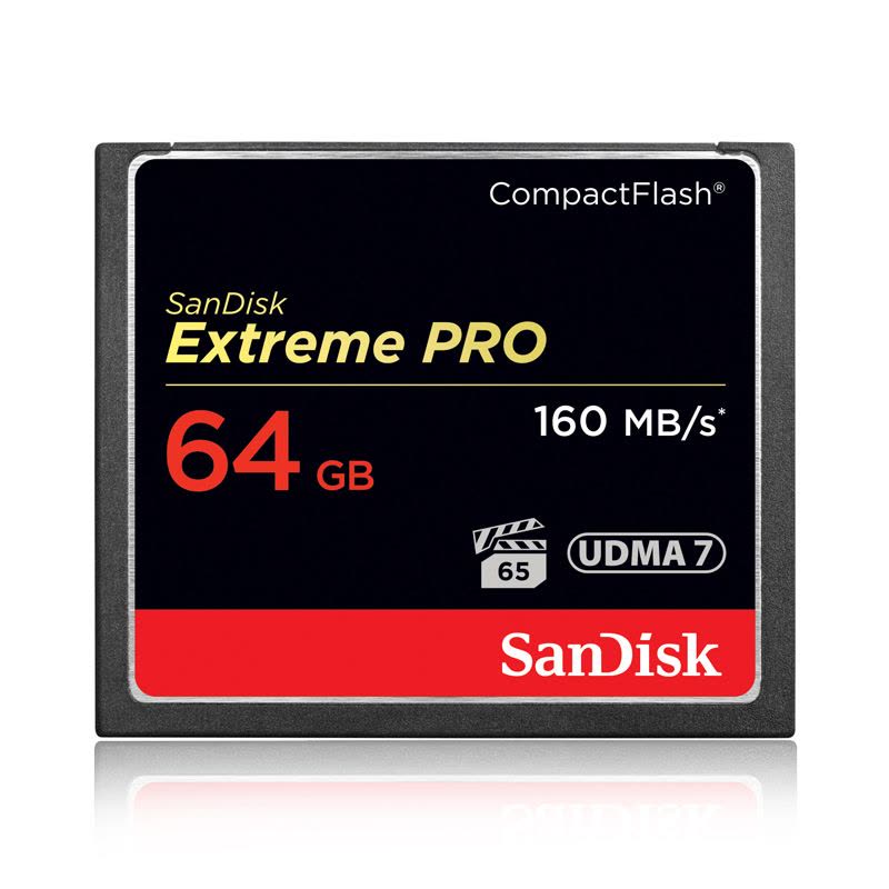 SanDisk闪迪CF卡64G 1067X 160M 专业单反相机内存卡图片