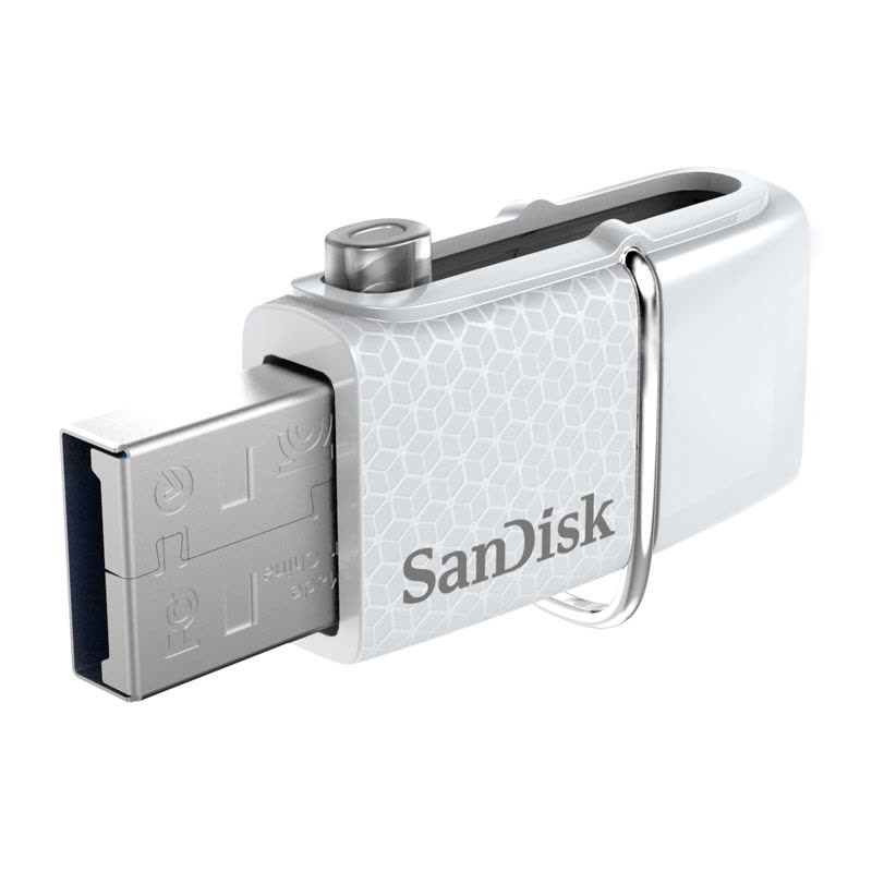 Sandisk闪迪手机U盘32G 高速USB3.0 双接口OTG手机电脑平板两用优盘 白色图片
