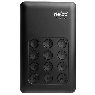 朗科(Netac)移动硬盘1TB K390 高速USB3.0 数字按键硬件加密移动硬盘1t