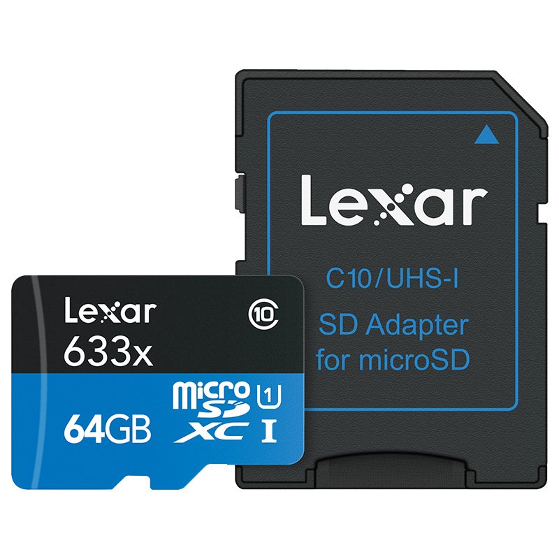 雷克沙(LEXAR)TF卡64G U3高速633X 手机内存卡64GB 大疆无人机行车记录仪监控存储卡读95M