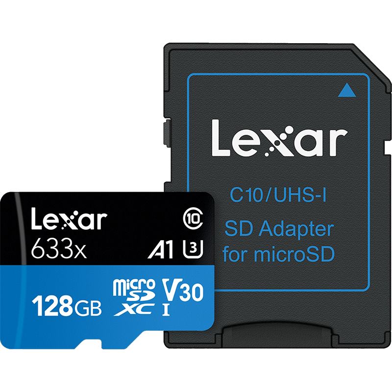 雷克沙(Lexar)TF卡128G U3高速633X 手机内存卡128GB 大疆无人机行车记录仪监控存储卡读95M