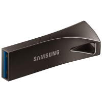 三星(SAMSUNG)U盘64G 高速USB3.1 BAR Plus升级版+金属优盘64G 读速200M 深空灰