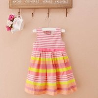 全棉 夏季新款 女童公主裙 韩版无袖蓬蓬裙 大裙摆礼服连衣裙