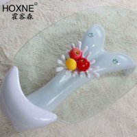 霍客森(HOXNE) 客厅茶几 美人鱼茶几 玻璃钢茶几 时尚椭圆茶几 角几话几