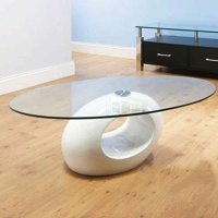 霍客森 大孔椭圆茶几 创意茶几 时尚家具 玻璃钢茶几 飞碟茶几