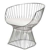 霍客森 platner lounge chair 不锈钢休闲餐椅椅 金属网钢铁丝椅