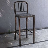 霍客森 带靠背不锈钢吧椅 海军吧椅 金属吧凳Emeco Navy barstool