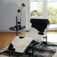 霍客森 (奶牛皮) 柯布西耶大安乐椅 午休摇椅 单人休闲沙发椅