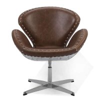 霍客森 小天鹅转椅 单人沙发椅 休闲椅 电脑椅 接待椅 玻璃钢椅子