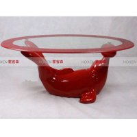 霍客森 海豚茶几 创意家具 玻璃钢茶几 时尚茶几 现代简约咖啡桌