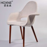 霍客森chair草帽椅 有扶手椅 靠背椅 咖啡厅椅餐厅椅休闲麻布椅