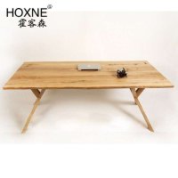 霍客森 北欧水曲柳实木餐台长方形桌子方形餐桌 简易实木方形餐桌