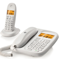 摩托罗拉(MOTOROLA)CL101C 数字无绳电话机 办公子母机 家用无线座机 一拖一白色
