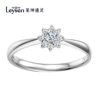 Leysen1855莱绅通灵珠宝 心花怒放钻石戒指 婚戒群镶显钻专柜同款女戒 戒指 钻石 I-J级 10分以下