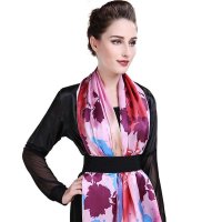 西丝娘娘 2013新款印花真丝长方巾100%桑蚕丝 女士春秋款127