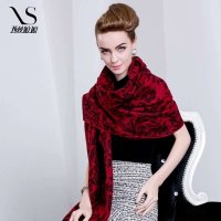 西丝娘娘纯羊毛 欧美秋冬季女士保暖加厚超大围巾披肩两用