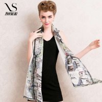 西丝娘娘新款100%桑蚕丝时尚真丝丝巾长方巾女士秋冬304
