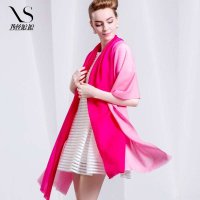 西丝娘娘80支纯羊毛2014秋冬新款时尚百搭渐变色羊毛围巾披肩