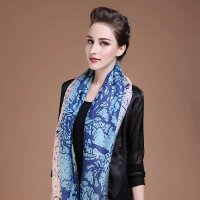 西丝娘娘 100%桑蚕丝美丝纺长丝巾 女士真丝长款围巾 春秋款136130 C色 均码
