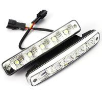 华饰 汽车日行灯 通用大功率超亮LED日行灯 5灯led夜间辅助行车灯 日间行车灯