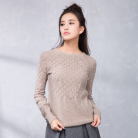 2016新款女秋冬圆领套头纯色山羊绒毛衣短款羊绒衫打底针织衫