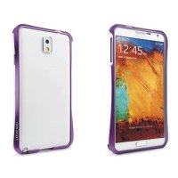 心飛翔 金属双色小蛮腰边框系列 适用于三星note3/N9006保护套 N9009 手机壳(紫色)