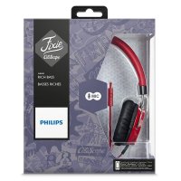 Philips/飞利浦 SHL5305 红色 头戴式耳机手机音乐带麦克风可通话线控平板电脑耳麦单孔