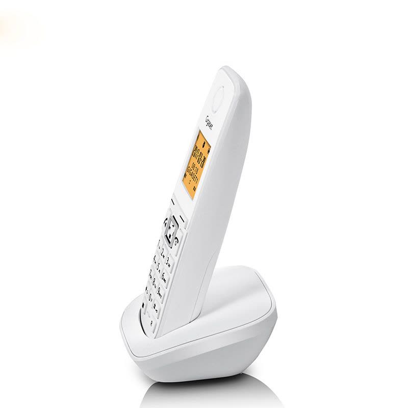 Gigaset原西门子品牌电话机DL310数字无绳电话家用子母机中文来电显示一拖一办公固定无线电话座机有绳话机 珍珠白图片